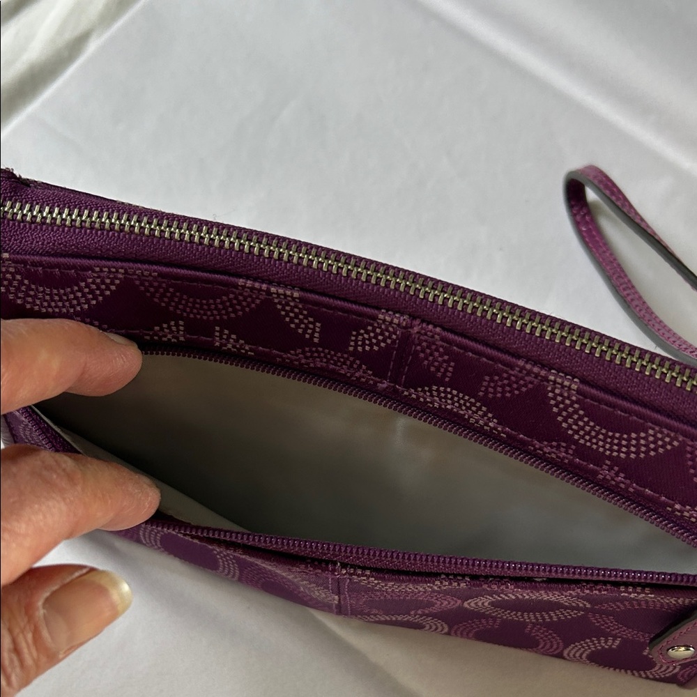 Coach Purple Wallet Wristlet - Picture 6 of 11
